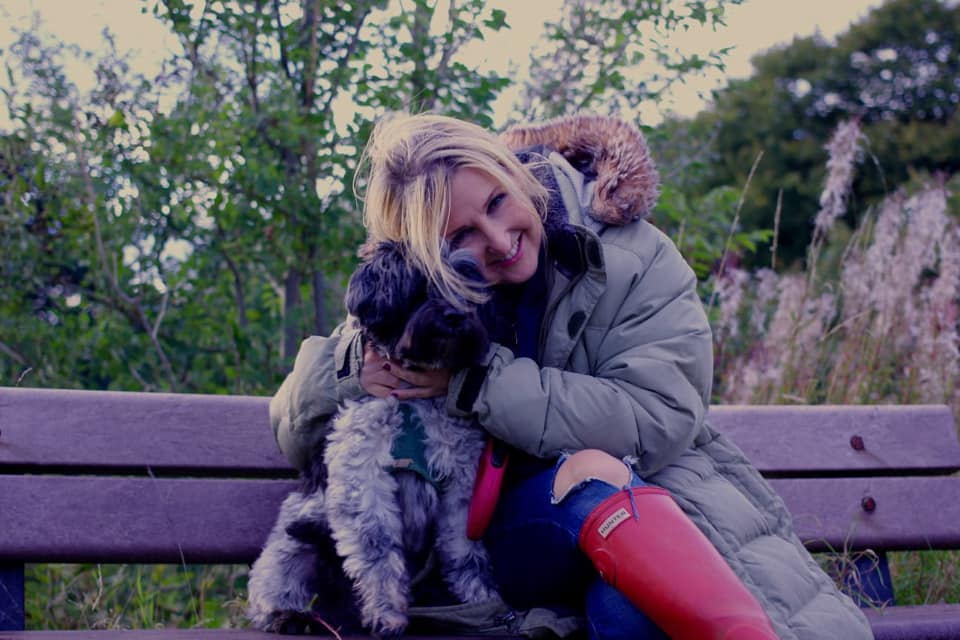 Christine, founder of The Key with her dog